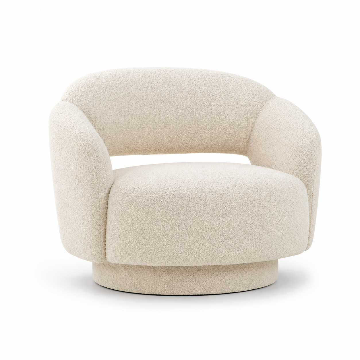 Linden Boucle Swivel Accent Chair